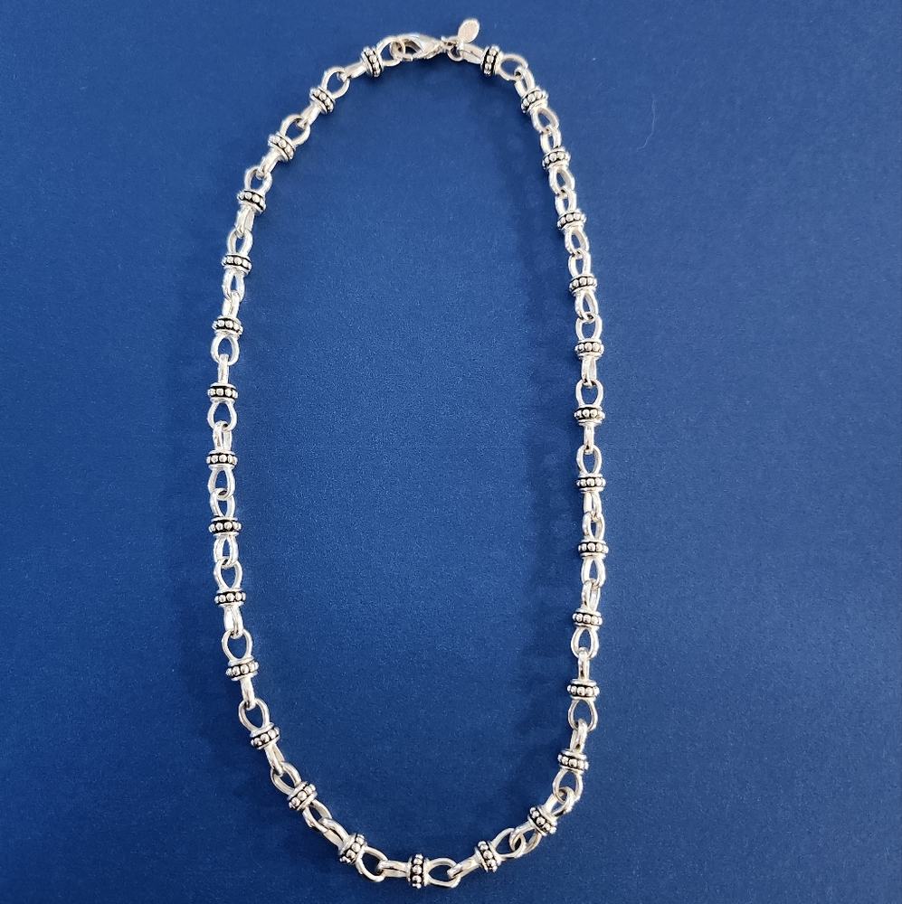 Premier designs silver necklace with black accents